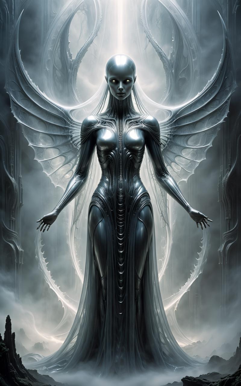 04500-2941563224-By h.r. Giger, A translucent female figure, angelic, appearing almost ghostly, whispy flowing arms, her form ethereal and bathed.png